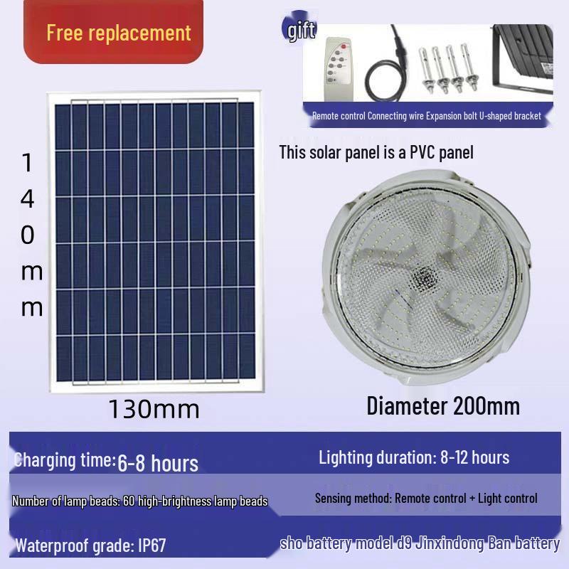 Ultra-Bright High-Power LED Solar Outdoor Courtyard Floodlight