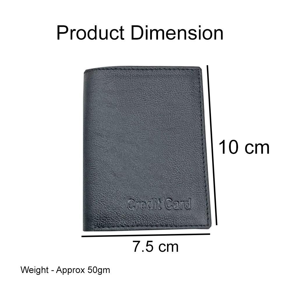 RSINC Tenká kožená ručně vyráběná peněženka na kreditní karty, hotovost, bifold | Černá B0DS619LRR