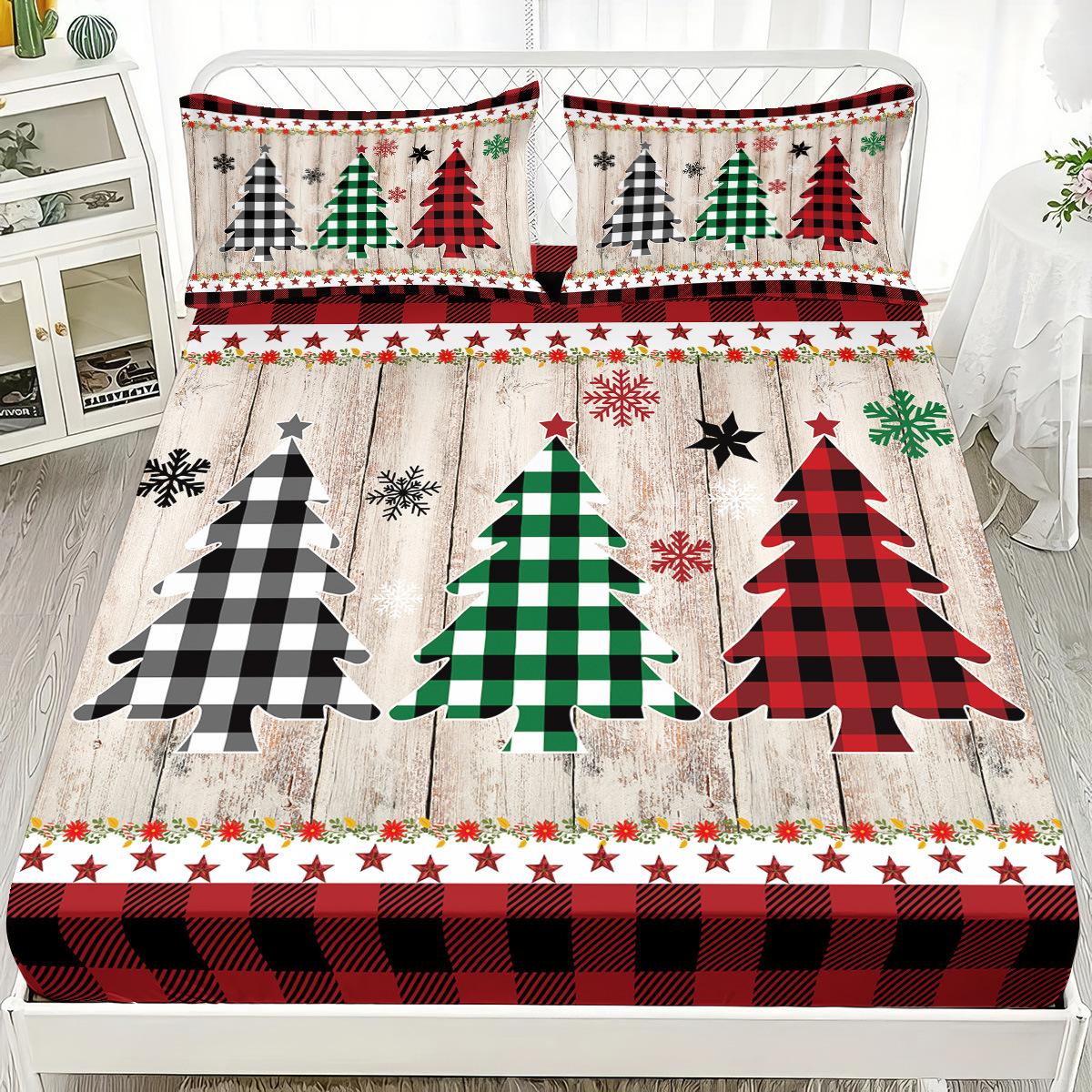 

Покрывало Елка 3D-печать Покрывало Трехпредметное Постельное белье для спальни 90x191