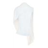 Salvatore Ferragamo Asymmetrical Shawl Blouse White
