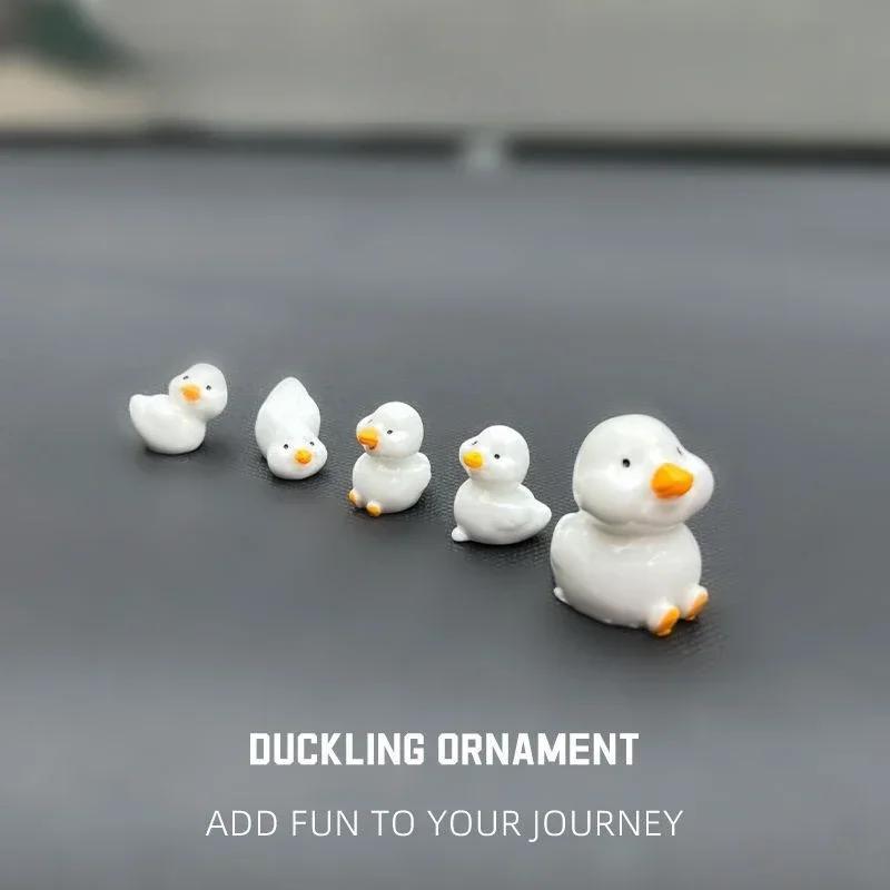 Cute Mini Ducks Car Interior Decoration Auto Rearview Mirror Dashboard Ornaments for Woman Man Gift Kawaii Car Accessories