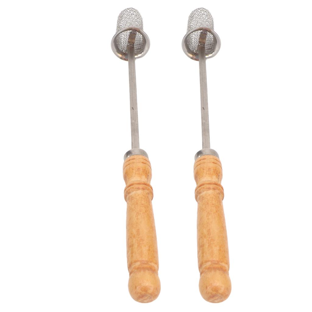 2 Stück Schröpf-Booster Zündstab Baumwollkopf Holzgriff Edelstahl Traditionell Wiederverwendbarer Schröpf-Zündstab