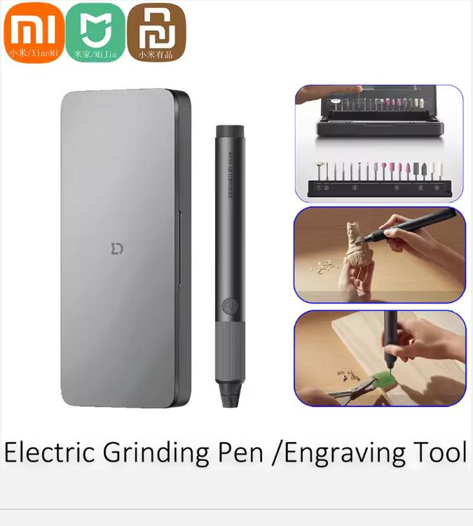 Xiaomi Mijia Smart Electric Grinding Pen Brushless Motor Fast Carving Polishing Burnishing Drilling Mini Grinder Home Tool