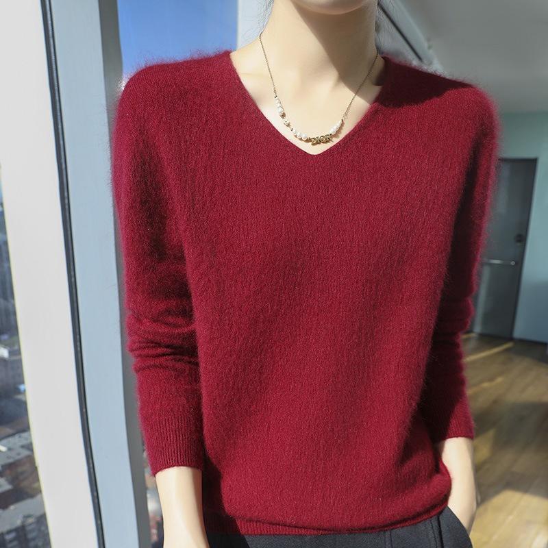 Women's Mink Velvet Loose Knit Pullover Sweater