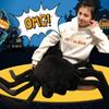 Black Plush Spider Toy Insect Stuffed Doll Bedroom Decoration Kids Cute Gift