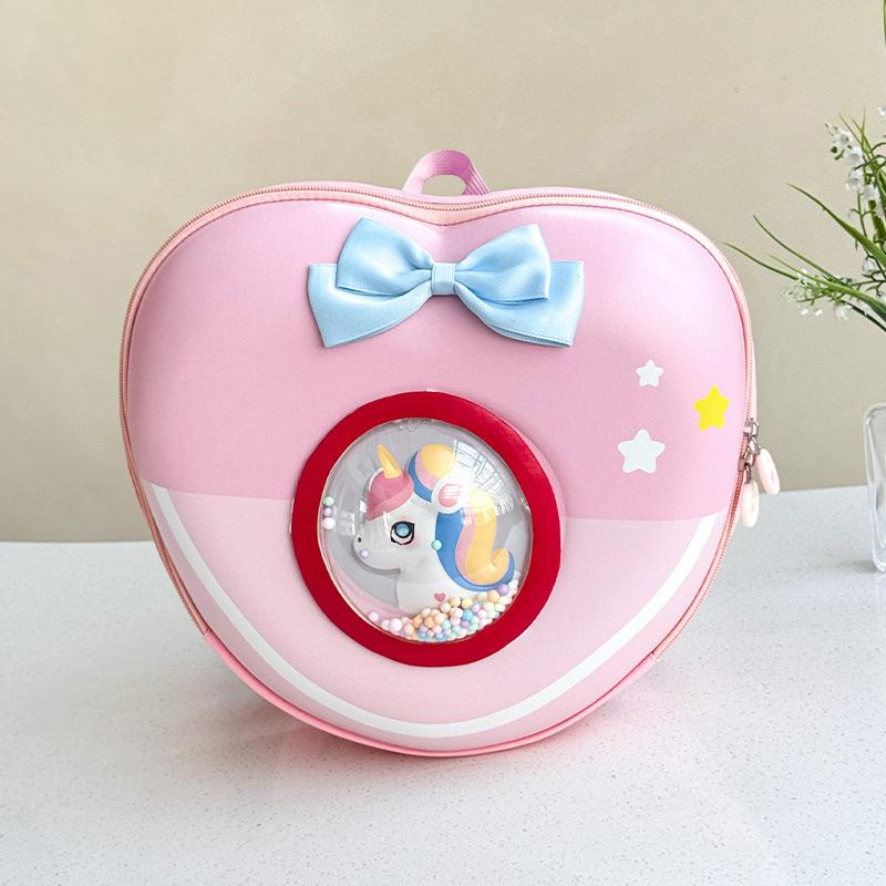 

School BagsNew EVA princess eggshell backpack fashion trend girl love children backpack tide рожевий