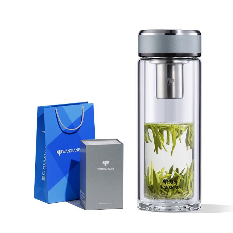 Wanxiang Double-Layer Glass Travel Tea Infuser Bottle