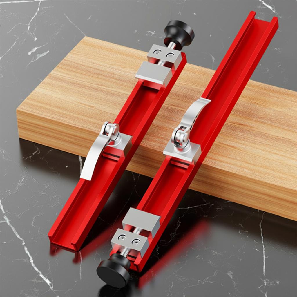Cutting Machine Ruler Adjustable Width Circular Saw Guide Rail Two-Way Buckle Locking Clamp for Woodworking Engraving Framing