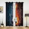 Gitara elektryczna Woda Ogień Zasłony Okna do Salonu Sypialnia Luksusowe Wystrój Domu Zasłony Valance do Kuchni