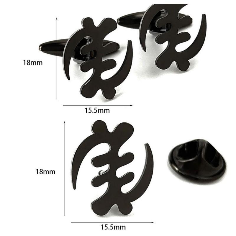 Fengzi Brooch Cufflinks Autumn Hot Item Creative Personality Cutting Design Stainless Steel Material Exquisite Accessories