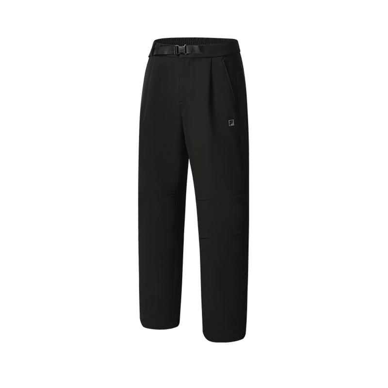 Fila Fitness Fashionable Casual Solid Color Comfortable Versatile Straight Leg Waterproof Woven Pants Men Bottoms A51M541804F-BK