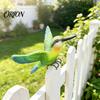Weather Resistant Statue Resin Hummingbird Figurine, Clip?on Bird for Fence, Flower Pot Tree Garden Landscaping Accessory Branch, Realistic