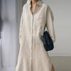 Women's Fashion Shirt Dress Loose Irregular Bottom Shirt Cardigan Long Dresses