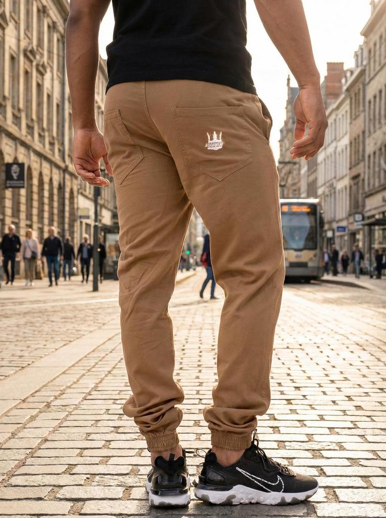 Jigga Wear Crown Men's Brown Jogger Pants L