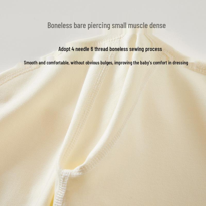 Unisex Pure Cotton Boneless Romper for Newborns, Suitable for Spring & Autumn (0-6 Months)