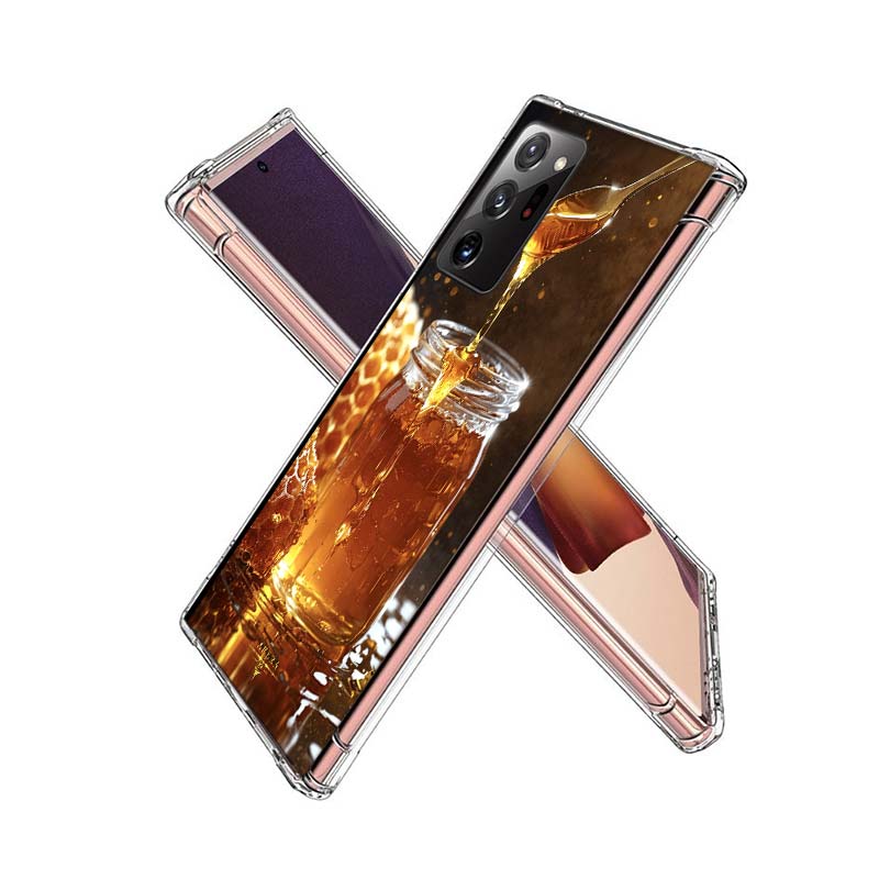 Golden Honey Dripping From Honeycomb Phone Case for Samsung A55 A35 A25 A15 A07 A05S A16 A17 A26 A36 A37 A56 A57 Galaxy Note 20