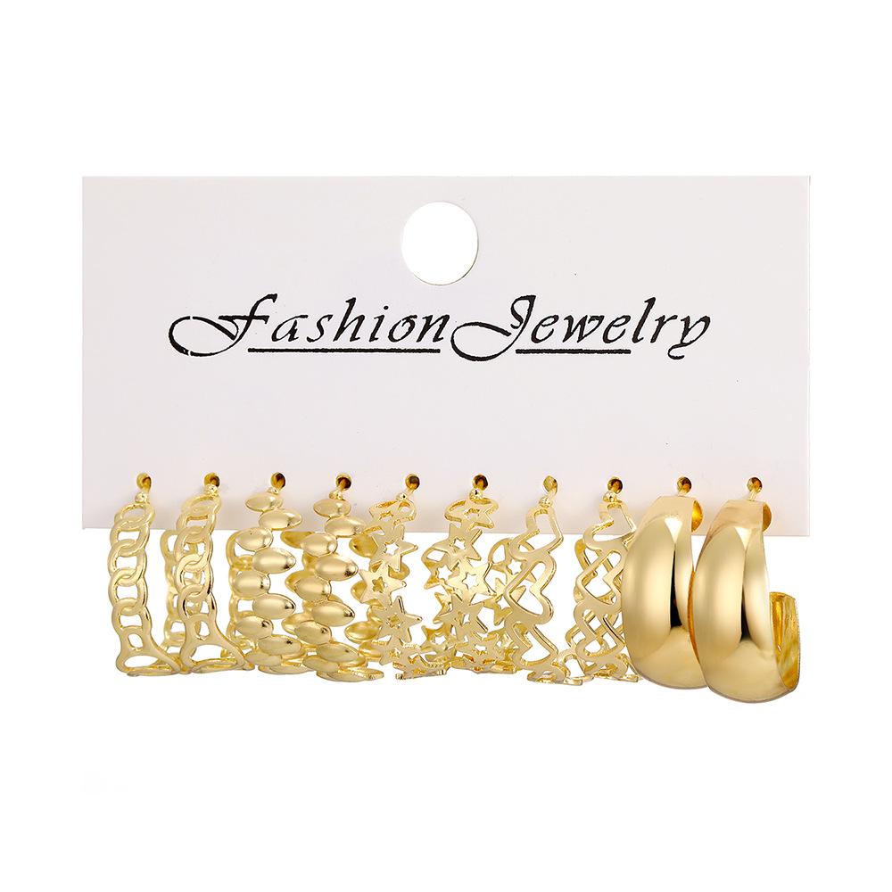 European and American-style, subtly luxurious, fashionable twisted-design earrings with diamond and pearl embellishments11New metal geometric