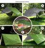 Square Canopy 3-4 Person Waterproof Sunshade Tent with UV Protection and Silver Coated Ground Sheet