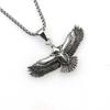 Retro Ethnic Eagle Feather Pendant Necklace for Men & Women - Trendy Stainless Steel Accessory