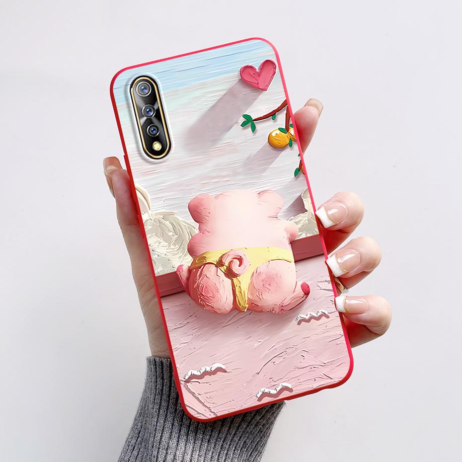 For vivo S1 Case 1907 V1913A Phone Cover Cute Rabbit Panda Shockproof Bumper For Vivo V17 Neo Fundas For Vivo Z5 IQ00 855 Coque