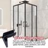 2pcs Non-Perforated Glass Door Hinges Display Cabinet Hinge,Wine Cabinet Rotating Shaft Glass Clip,Furniture Door Hinge Hardware