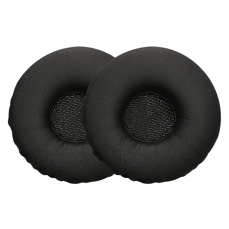 

kwmobile 2x headphone cover Jabra Biz 2300 USB Duo/Biz QD/Biz MS compatible replacement ear pads - cushion PU leather black color