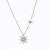 Rose Gold Sun Necklace Fashionable Micro-inlaid Collarbone Chain