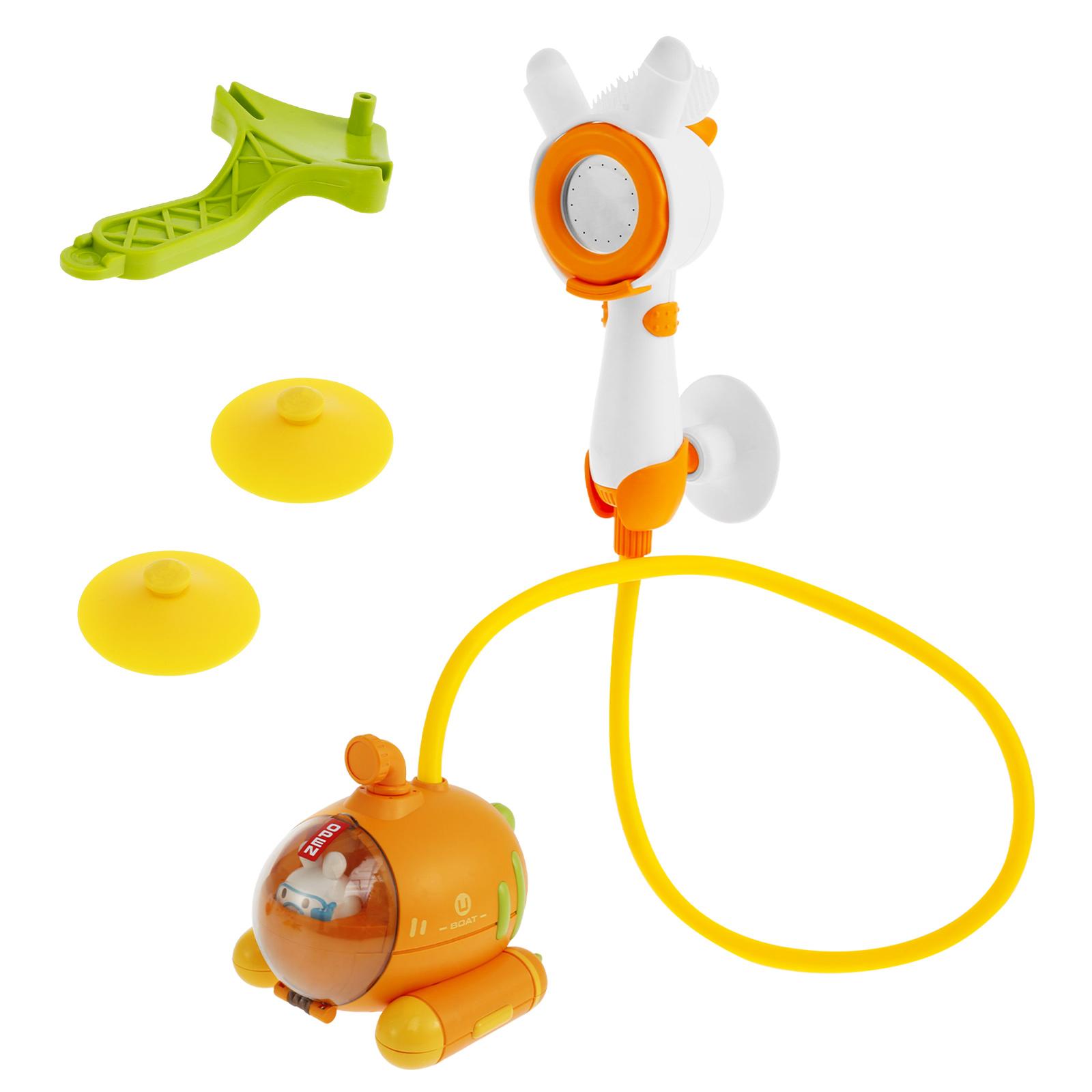 

Игрушки для купания для детей Слоник Водяной насос Регулируемые игрушки для купания Игрушки для ванны Разбрызгиватель Детский душ для младенцев Подарок оранжевый