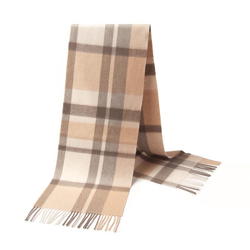 2025 British Plaid Wool Scarf for Men & Women - Warm, Autumn/Winter Style