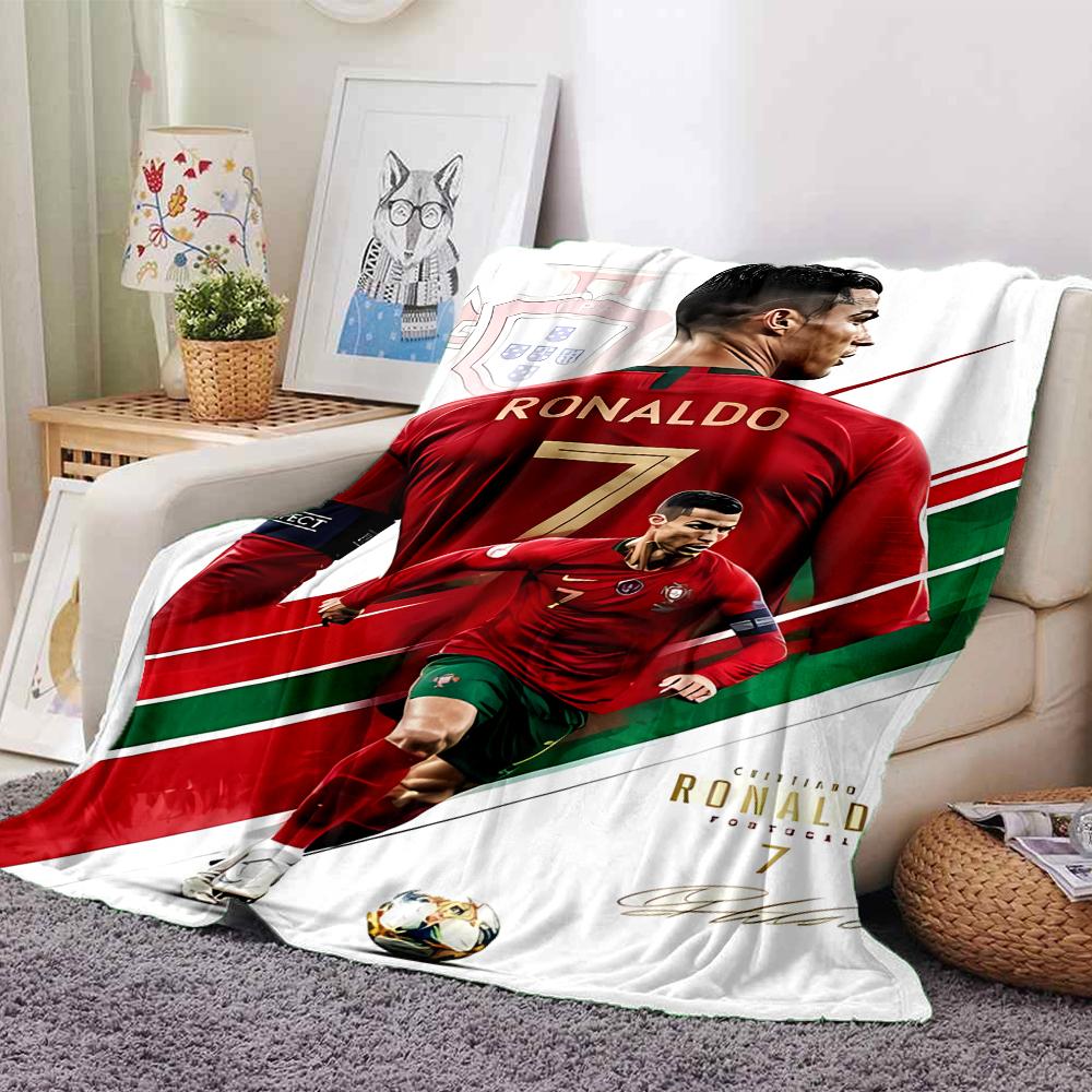 1pc Blanket - Cristiano Ronaldo Print Design,Lightweight Blanket for Sofa,Bed- Soft &Warm,Gift for All Seasons