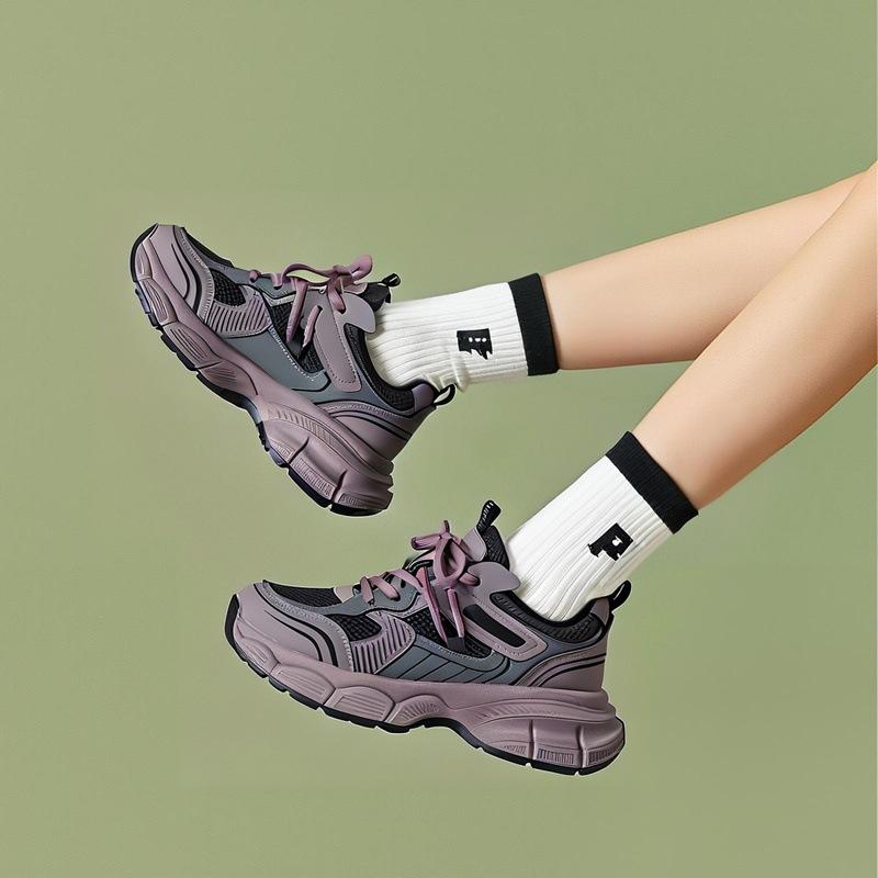 Korean version of purple dad shoes women's 2025 spring new platform super good-looking shoes versatile casual sports shoes