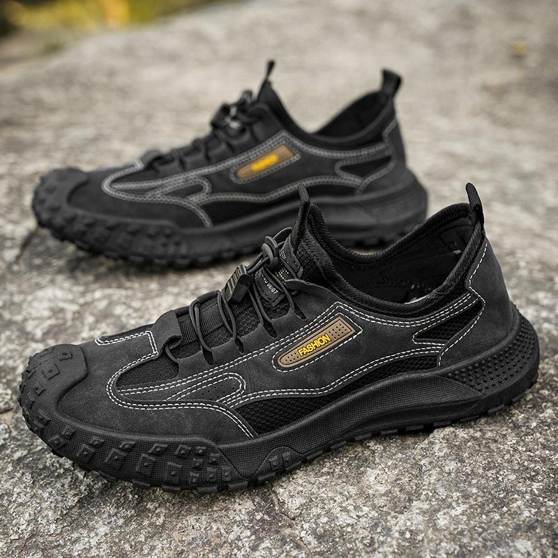 Fashion Hiking Barefoot Shoes for Men Breathable Walking Shoe Minimalist Barefoot Mountaineering Shoes Zero Drop Anti Slip Sports Shoes cm nero