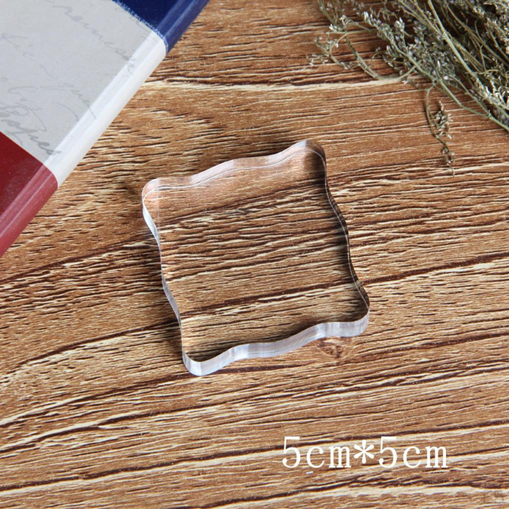 1 Piece of Acrylic Material Stamp Block Suitable for Scrapbook Notebooks