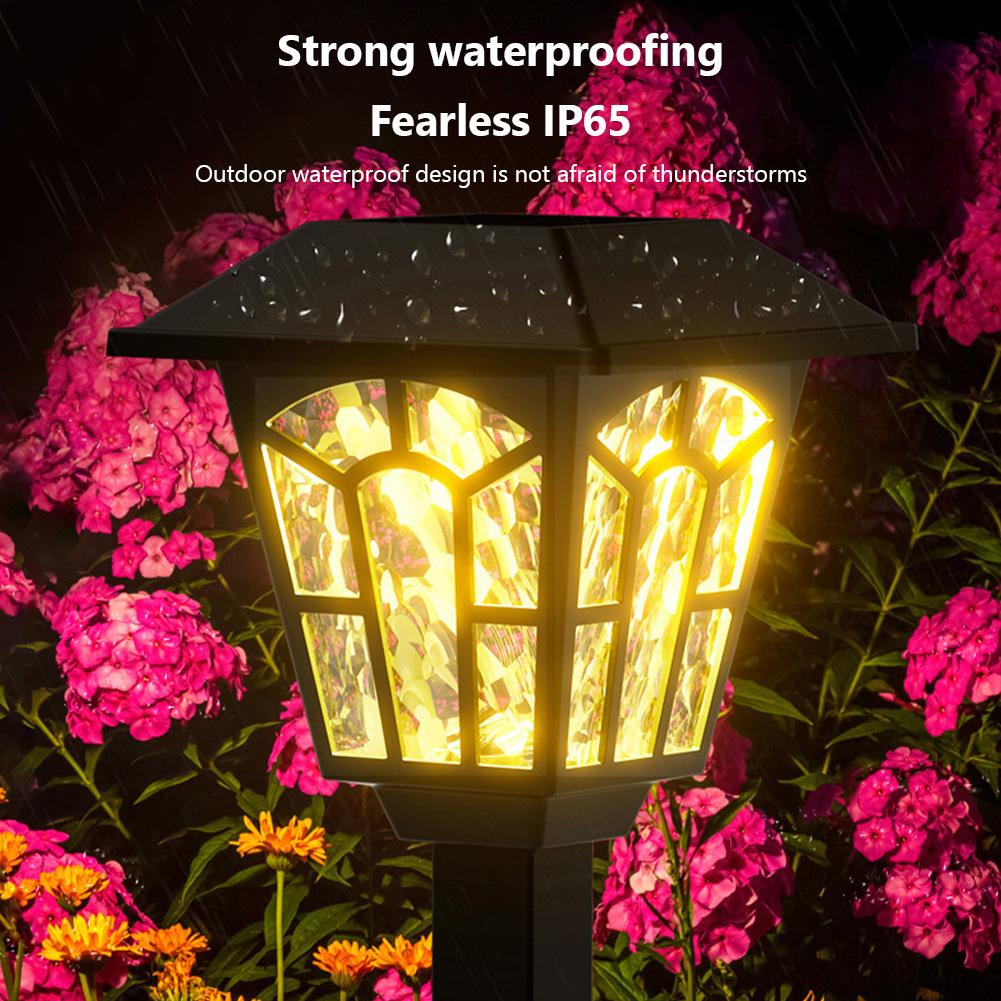 Solar Pathway Lights, 2 Pack LED Solar Lights Outdoor Waterproof, Solar Powered Stake Lights Landscape Lighting For Patio Yard Lawn Walkway Driveway