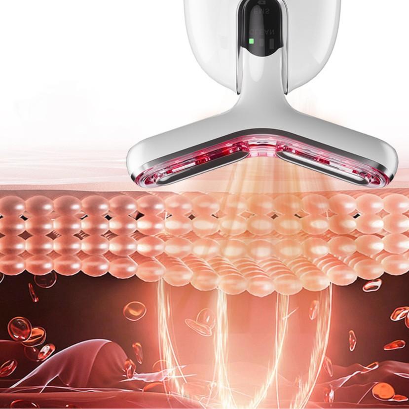 Vibration Neck Beauty Instrument Color Light EMS Neck Pattern Massager Warm Beauty Instrument Lifting Firming Introduction