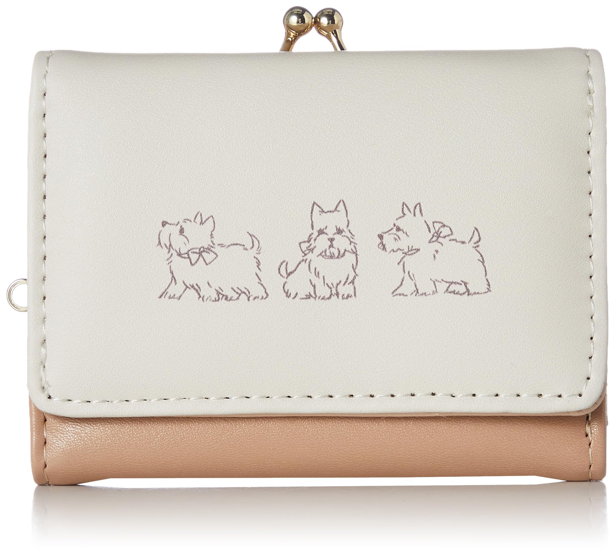 

Aldi Tri-fold Wallet with Clasp and Cat Design, A50, Beige