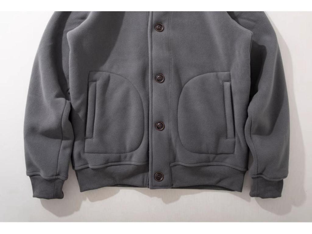 Fleece-Lined Baseball Jacket: Youthful Japanese Style, Thick Warm Outerwear for Autumn/Winter