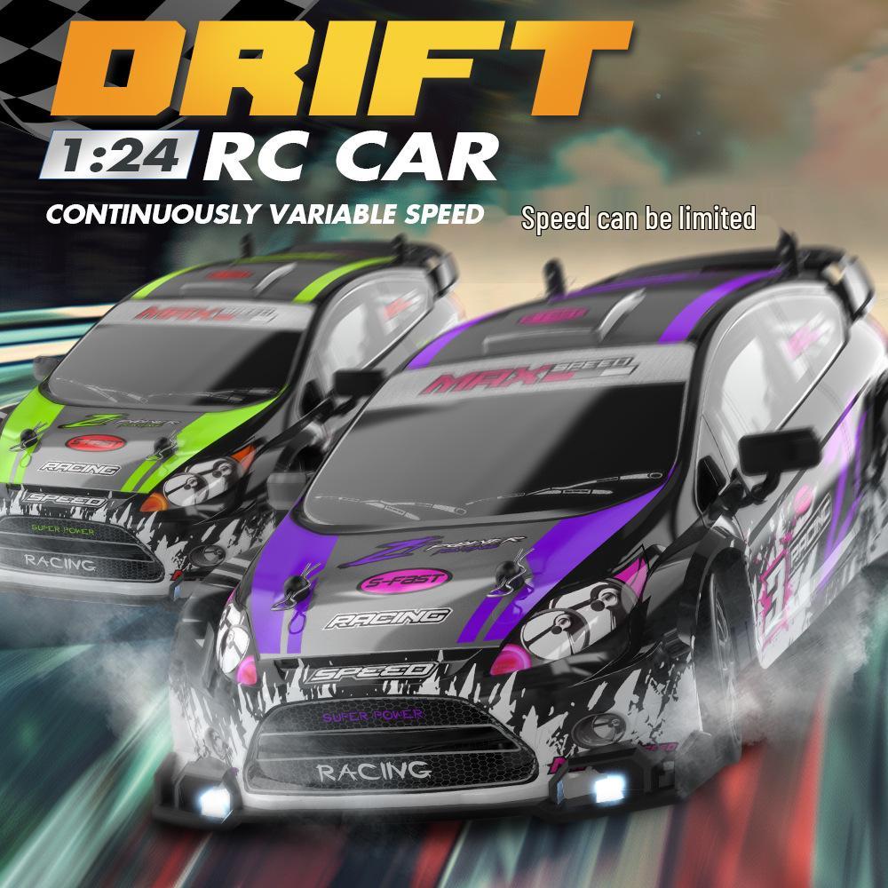 1:24 High-Speed RC Drift Car, Mustang AE86, Four-Wheel Drive, Rechargeable