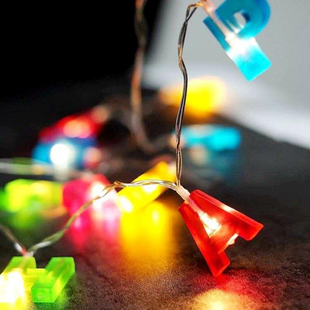 Colorful Color LED Letter Lamp Romantic Birthday Party Decorative Lights  For Birthday Party Decor