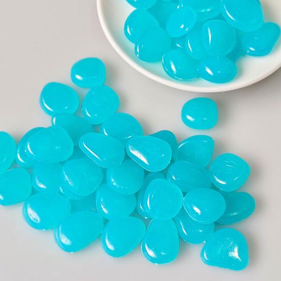 4.5cm Luminous Stones Dark Pebbles Fish Tank Glow In The Aquarium Rocks Pebbles