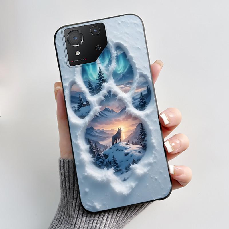 Custodia per Asus ROG Phone 8 Custodia per Telefono ROG 8 Pro Lusso Carino Coniglio Amore Divertente Nero Morbido TPU Silicone Cover Posteriore Protettiva
