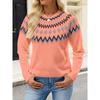 3D Lightweight Casual Crew Neck Long Sleeve Sweater, Young Fashion Trendy Relaxed-Fit Knit Top