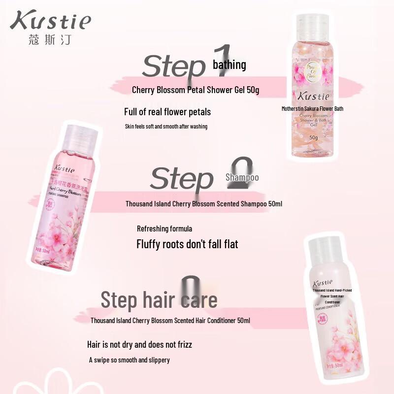 KOUSTIN Chidao Sakura Scented Travel Wash & Bath Set