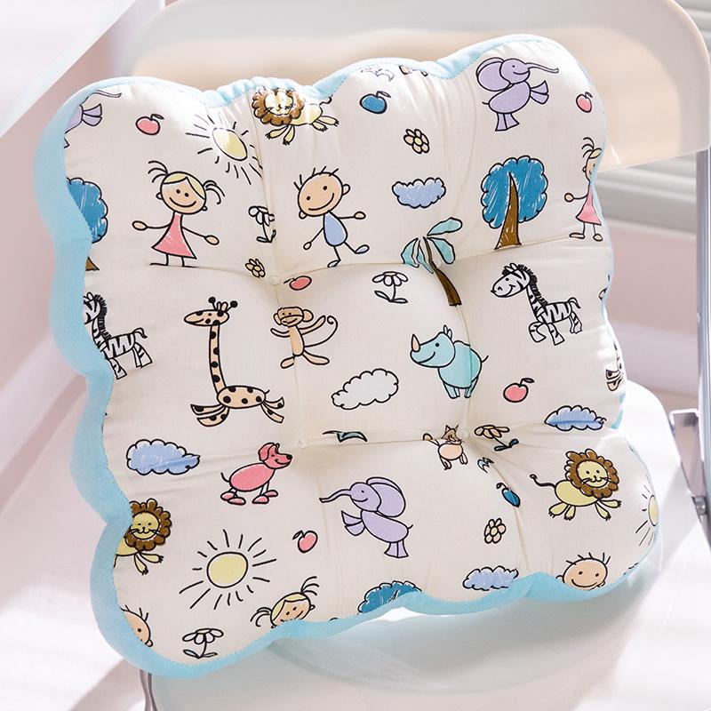 

40cm Animal Paradise Car Cute Dinosaur Bear Panda Cushion Cartoon Stuffed Plushies Throw Pillow Car Chair Seat Mats Home Gifts синий