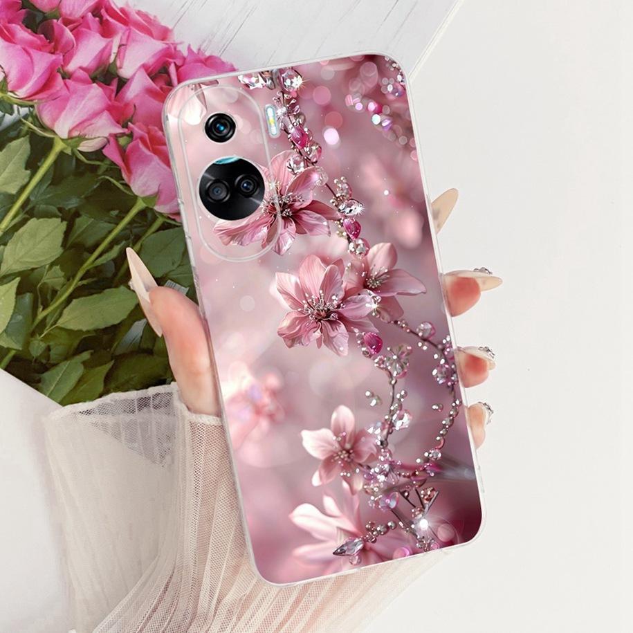 For Honor 90 Lite Pro Case Popular Flower Bowknot Soft Slim Silicone Phone Case For Honor 90 REA-NX9 Funda on Honor90 Lite Coque