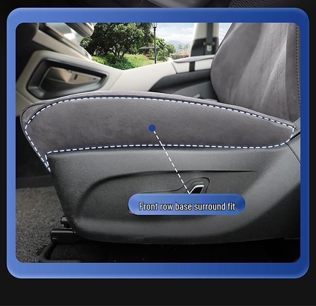BYD Yuan UP Universal Suede Car Seat Cushion - All-Season, Breathable & Perforated