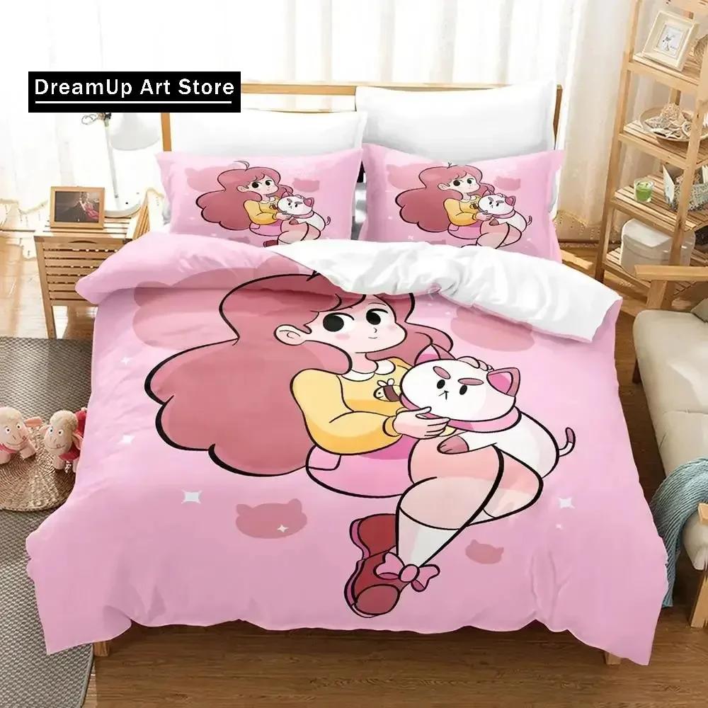 3D-Druck Cartoon Biene und PuppyCat Bettwäscheset Bettbezug Bettset Steppdeckenbezug Kissenbezug Steppdecke King Queen Größe Jungen Erwachsene