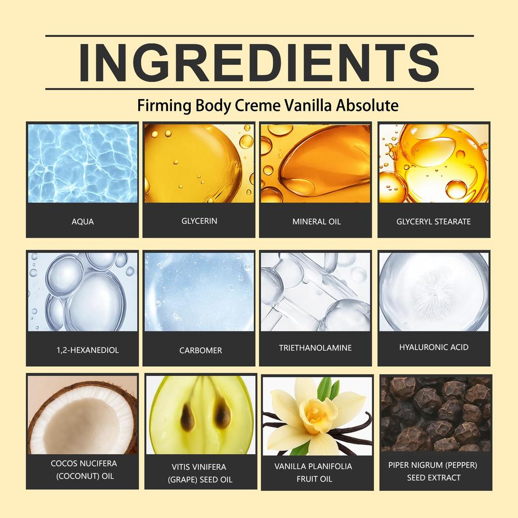 Floral Body Cream Gentle Hydration, Lightweight & Non-Greasy Rose/Vanilla/Sweet Almond Coconut Scent 237ml