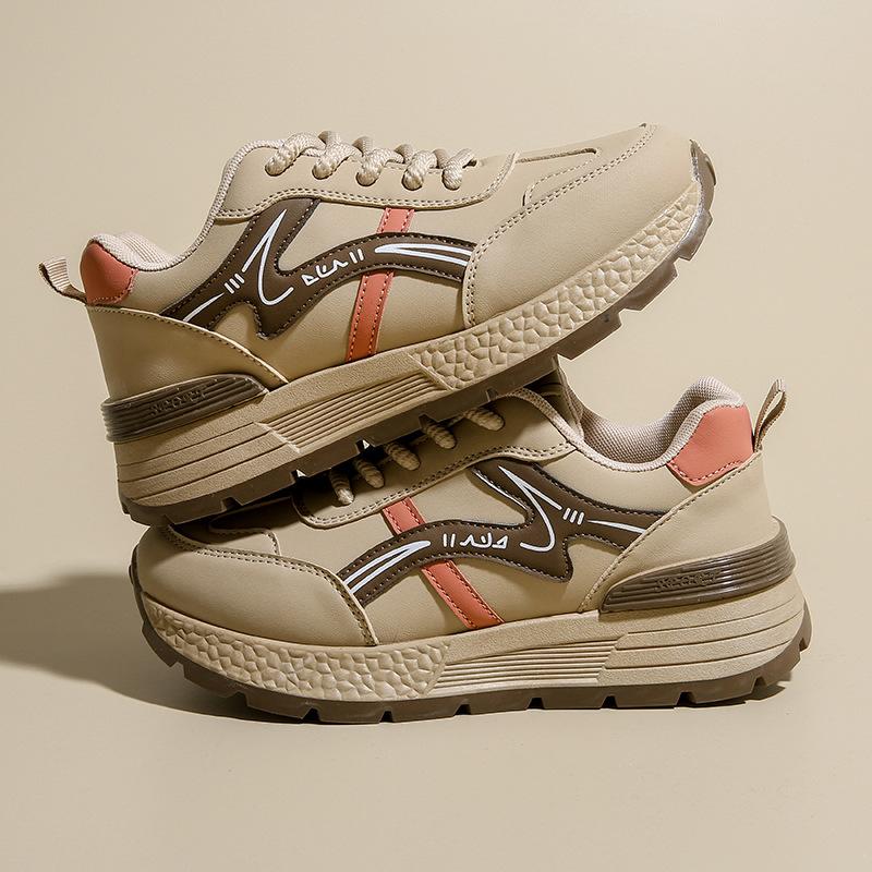 

Ретро кроссовки на платформе весна-осень 2025 новая резиновая подошва повседневная обувь в стиле колледжа модная спортивная обувь женская 40