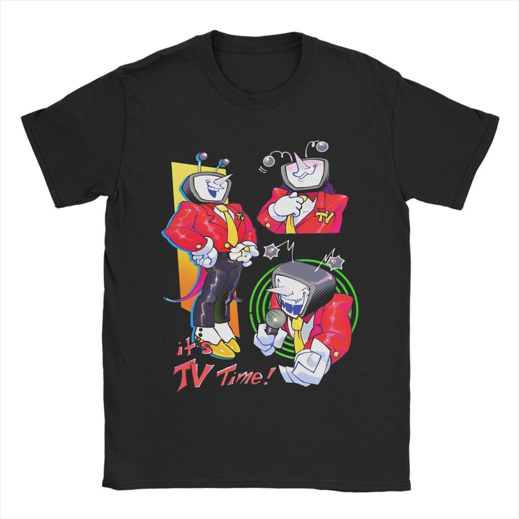 Deltarune Tenna T Shirt Men Women Pure Cotton Novelty TShirt Round Collar  Tees Short Sleeve Tops Plus Size